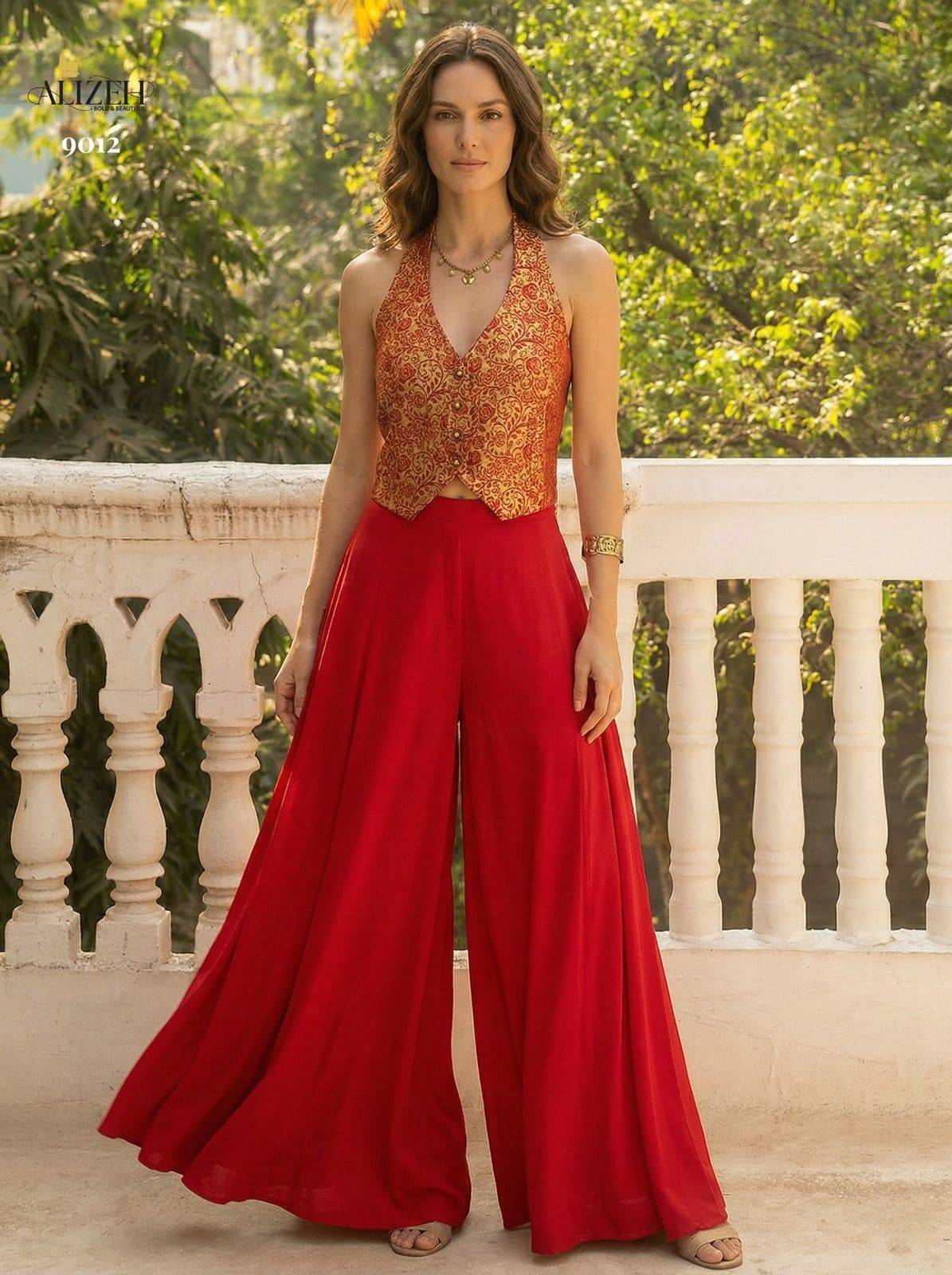 SERIES 9010 To 9013 By Alizeh Designer Stylish Fancy Colorful Beautiful Party Wear & Ethnic Wear Collection Georgette Tops With Bottom With Cape At Wholesale Price